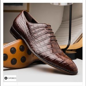 CAPORICCI 2543 Dark Brown Alligator shoes